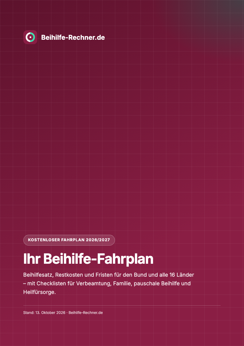 Titelseite des PDF „Ihr Beihilfe-Fahrplan“